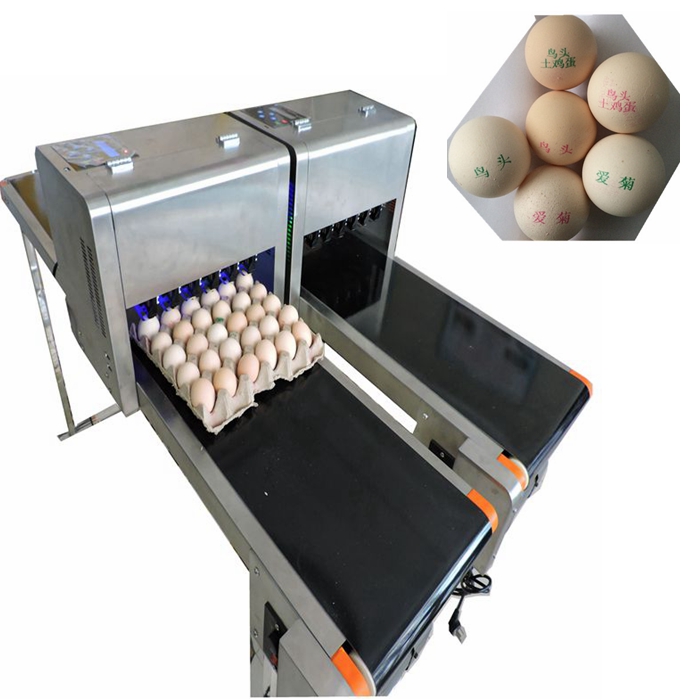 Automatic TIJ Egg Inkjet Printer Date Marking Stamping Machine 0 - 5 Mm Printing Distance