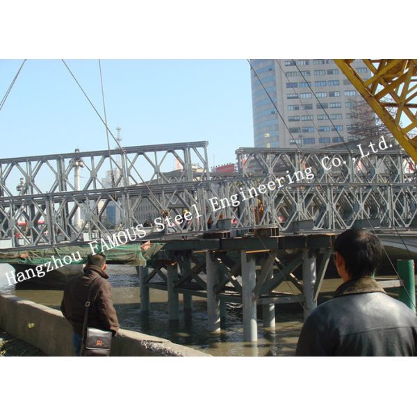Buy Construction Solution Steel Bailey Bridge With 50 Year Service Life at wholesale prices