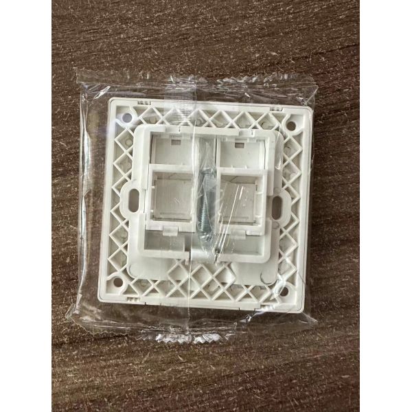 ANSHI 86 Type 2 Ports Face Plate With Gold Spraying & With Shutter