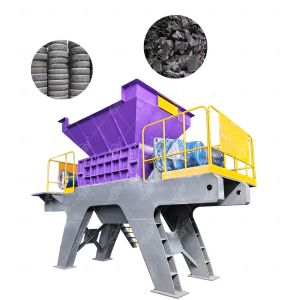 Quality Heavy-Duty Double Shaft Waste Tire Shredder Machine with 300-22000 Kg/hour Capacity and 55 Kw Power for sale