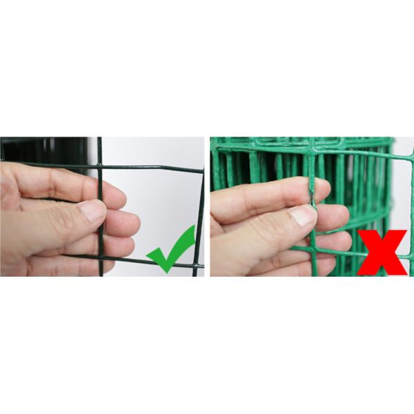 2x2 PVC Coated Welded Wire Mesh Various Colors Galvanized Surface Treatment