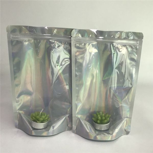Buy MOPP Laminated Cosmetic Packaging Holographic Bags at wholesale prices