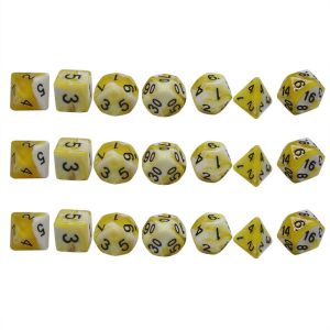 Blue Marble Natural Resin RPG Dice Character Plays Hand Made