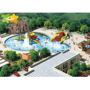 Fast Speeed Commercial Pool Slides Smooth Plastic Surface High Temperature