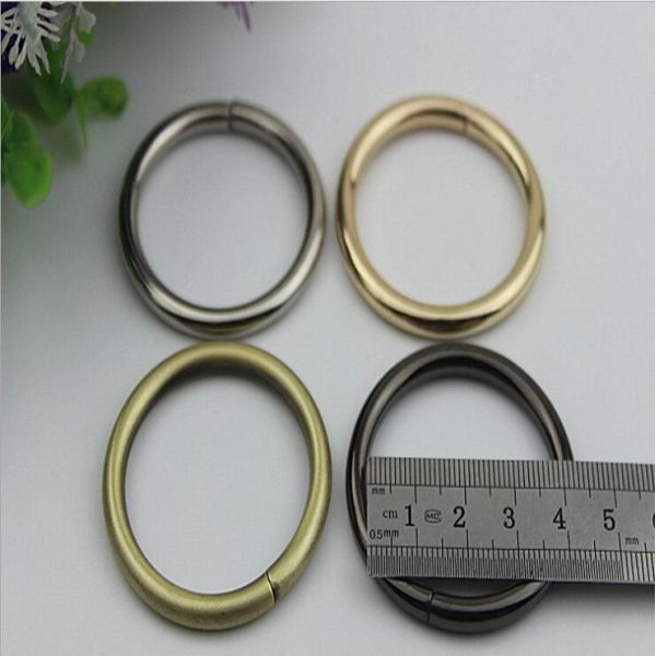 Design hanging plating gold 1.5 inch metal wire iron o-ring buckles for backpack