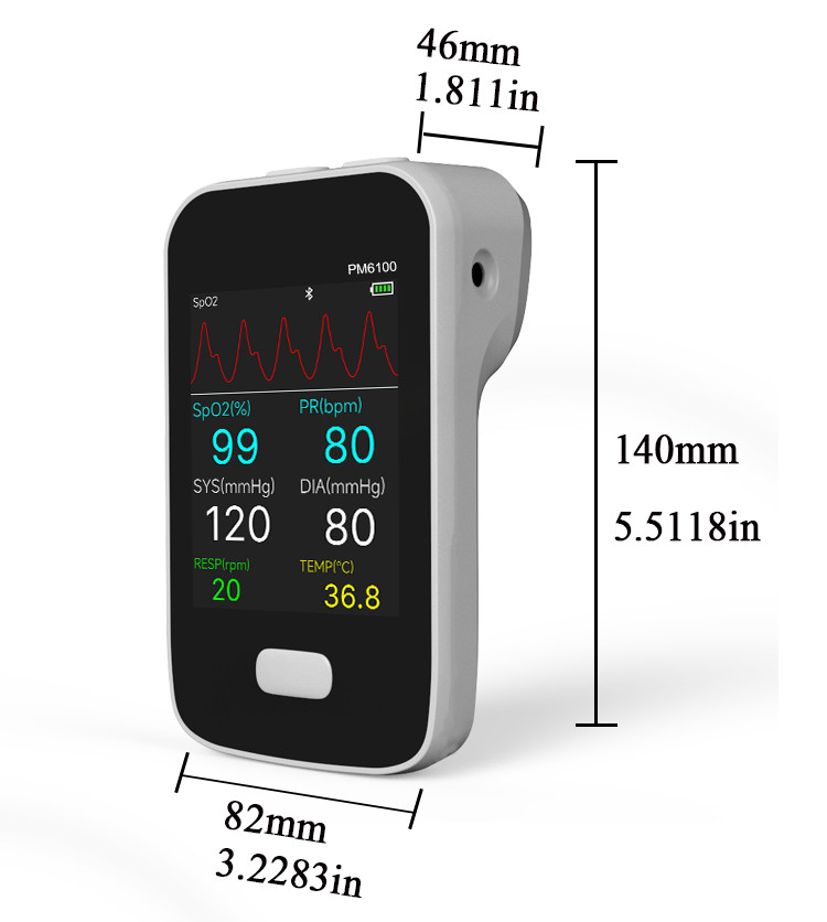 Noninvasive Blood Pressure Multi Parameter Patient Monitor Portable