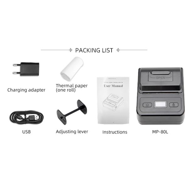 Design Professional MP-80L Handheld Express Waybill 80MM USB Blue Tooth Label Printer