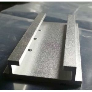 China Sandblasted Aluminium Extrusion Profiles Extruded Aluminum Parts With Machining Holes on sale