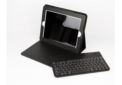 Ergonomic Design Black iPad 2 Bluetooth Keyboard Case With 76 Keys / Photo Frame