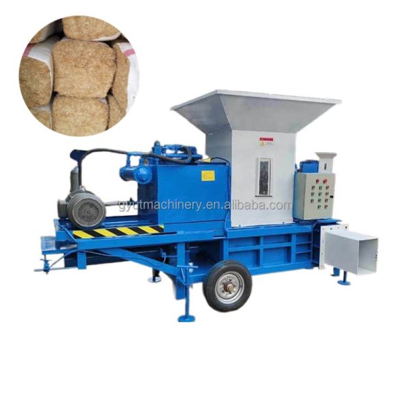 Buy Electric Automatic Wood Shaving Bale Bags Compress Machines Baler at wholesale prices