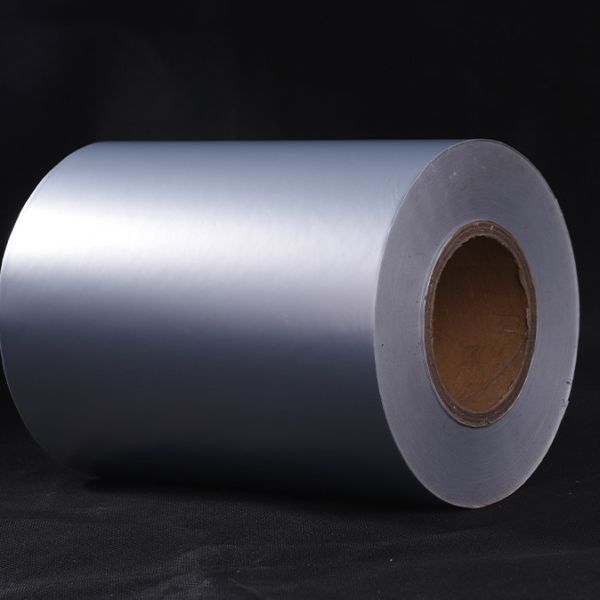 Buy 50um Matte Silver PET Acrylic Glue White Glassine Liner WG3833 at wholesale prices
