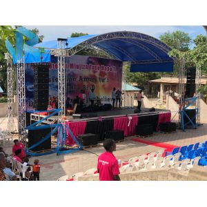 Studio / Event Curved Aluminum Truss Roof Systems High Loading Capacity