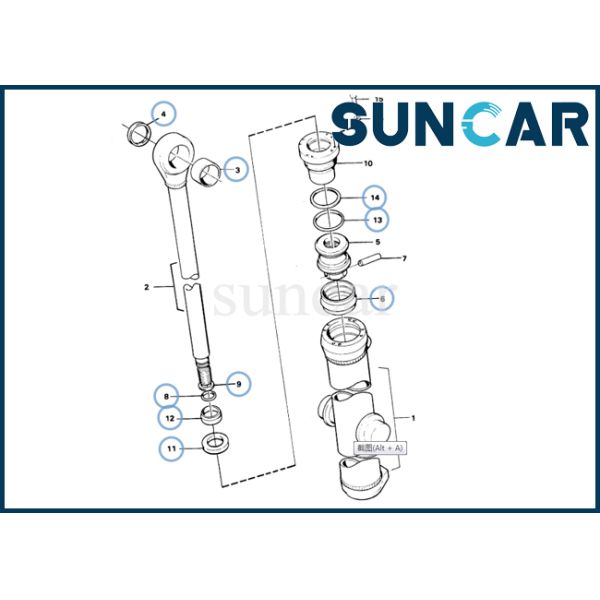SUNCARVO.L.VO 11990026 Wheel Loader Hydraulic Repair Parts Boom Lift Cylinder Seal Kit