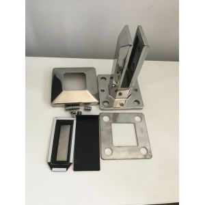 Glass Spigot Clip Precision Investment Casting Glass Clamp in Matt Black with