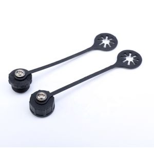 M12 connector rear panel mount Male Female 2 3 4 5 pin Nylon Closed-end Wire