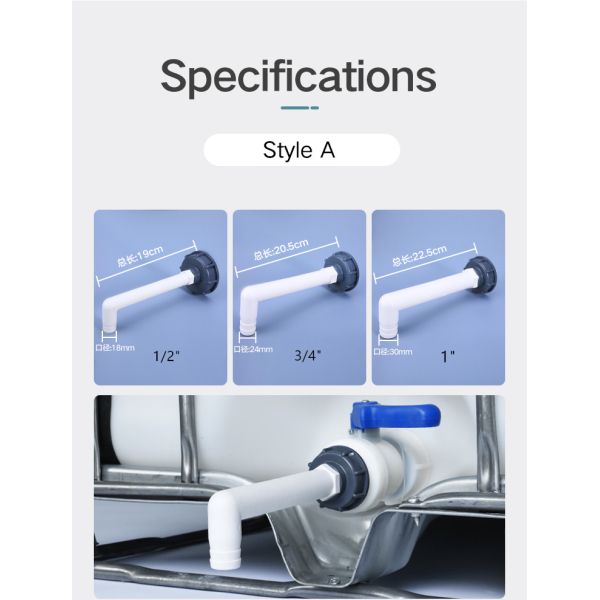 Non Leakage Water Tank Hose Replacement Connector Fitting for Custom S60 X 6 IBC Tank