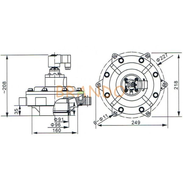 Goyen Type CA76MM 3'' Pulse Jet Valve Manifold Mount MM Series