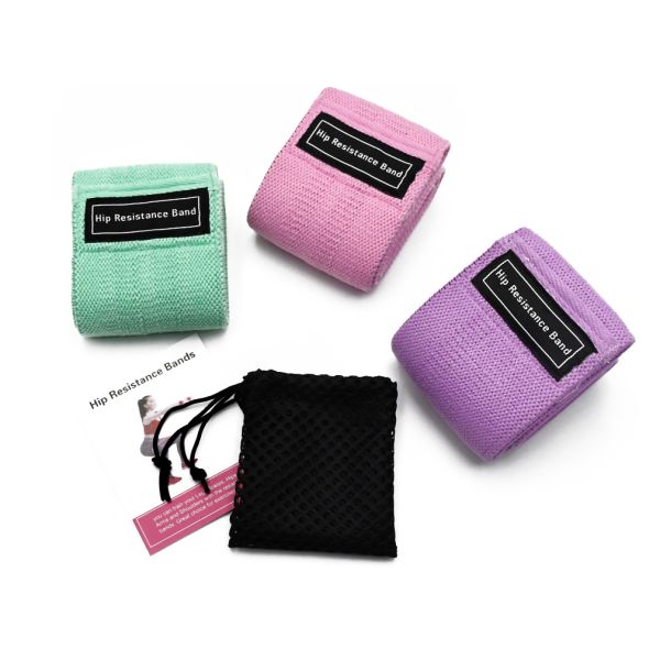 Buy 4mm Thick 18lbs Workout Fabric Resistance Bands Cotton Antitear at wholesale prices