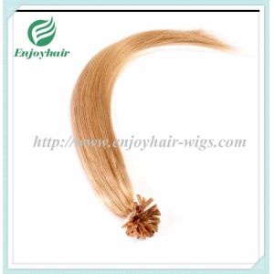Quality Nail U-Tip Hair 10&quot;-28&quot; 100s/pack 14# color Straight Human Hair Brazilian hair extension for sale
