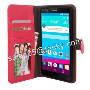 OEM leather wallet case for LG G4 NOTE ,various colors available