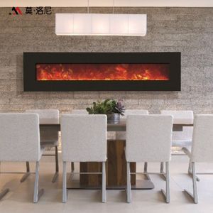 1980mm Wall Mounted Electric Fireplace Classical Style 10-50Sqm Warm Area