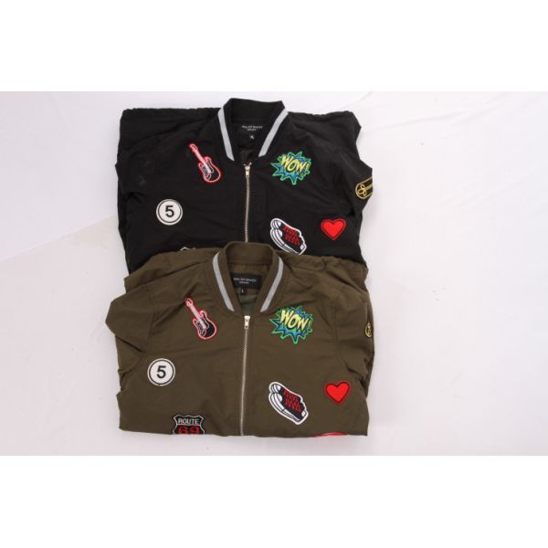 Ladies 2 color Nylon Elastic parka, Women's fashion parka,Embroidery, Special Offer