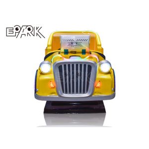 FRP Material Animation Video Game Kiddie Ride On Car With Steering Wheel