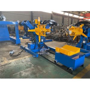 5 ton 500mm width double head hydraulic decoiler with car