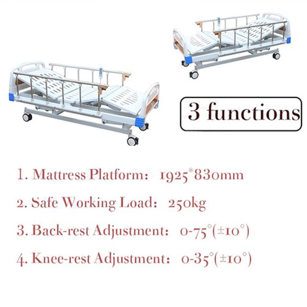 Electric Patient Bed With 3 Functions By Remote Control