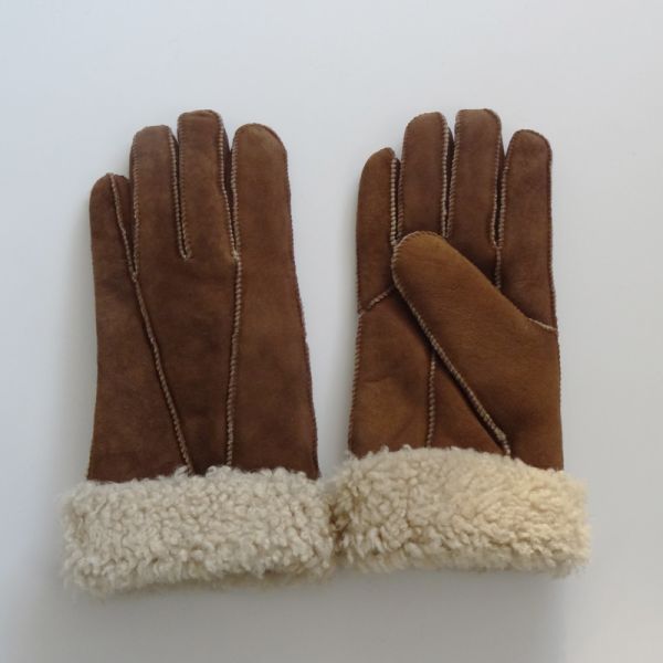 Buy Ladies Shearling Sheepskin Gloves Waterproof Sheepskin Gloves OEM / ODM at wholesale prices