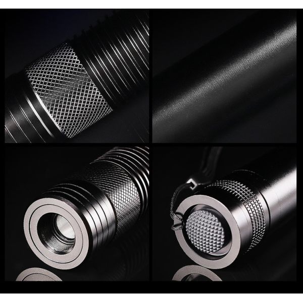 1000mw 450nm Powerful Blue Laser Pointer Aluminum With 5 Caps Long Lifetime