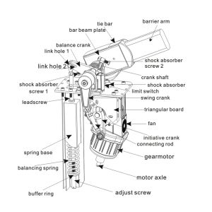 RFID Parking Lot Flap Barrier System Speed Adjustable Car Access Control 120W