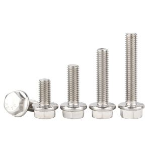 Industry Grade Blackened Flange Bolt DIN6921 with Full Tooth and Hexagonal Head