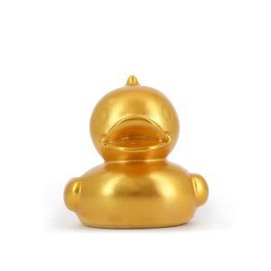 China Gold Silver PVC Plastic Toys Electroplated Duck 3D Cartoon Figure on sale
