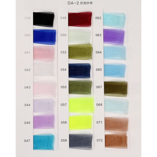 2.5cm Polyester Organza Ribbon for DIY bows or Wedding Decoration or Cake Wrapping