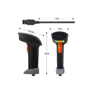 USB/RS232 Barcode Scanner Handheld Barcode Reader With CE Certification