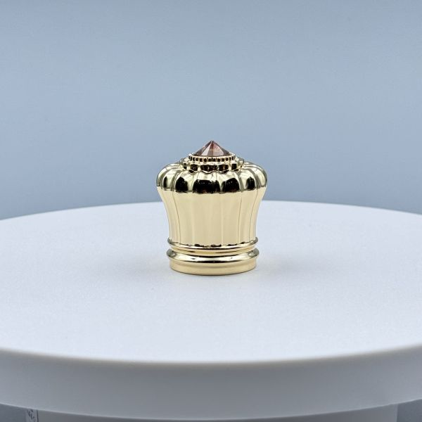 China Factory Zinc Alloy Perfume Cap Crown Cap for Cosmetic Glass Bottles Jars Cans for Bottle Packaging