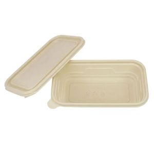 Biodegradable corn starch disposable lunchboxes for bento or take-out food
