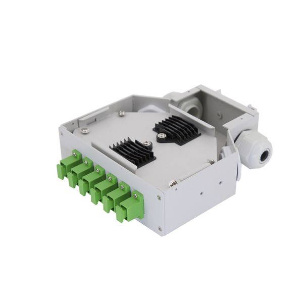 Aluminum SC Duplex Din Rail Terminal Box Ftth 45.3 Mm 6 Core