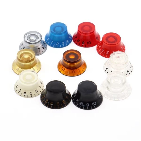 Buy Multi Color Electric Guitar Volume Tone Knob Top Hat Straight Guitar Speed Control Knob Plastic at wholesale prices
