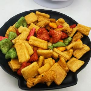 Oem Puffed Rice Crispy Cracker In Bulk Snack Chinese Manufacturers