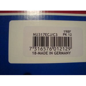 SKF NU317ECM Cylindrical Roller Bearing Single Row For Rolling Mill 85 x 180 x