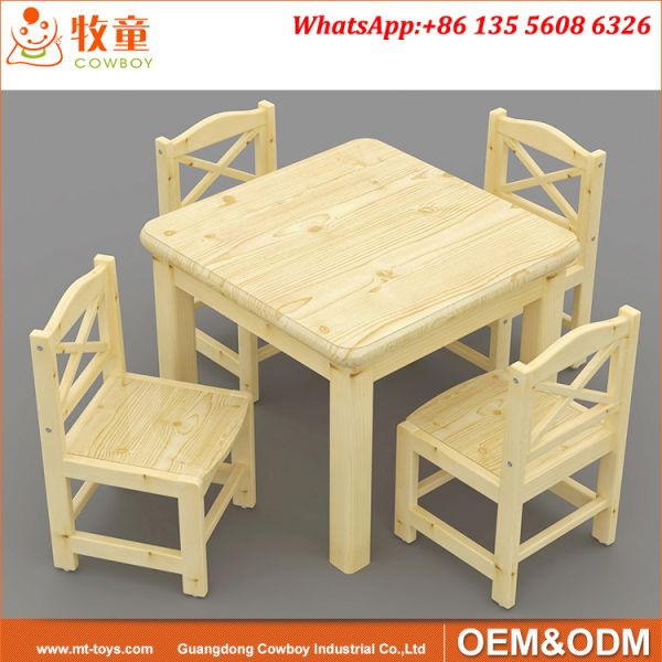 Guangdong COWBOY preschool classroom furniture children wooden round classroom tables for sale