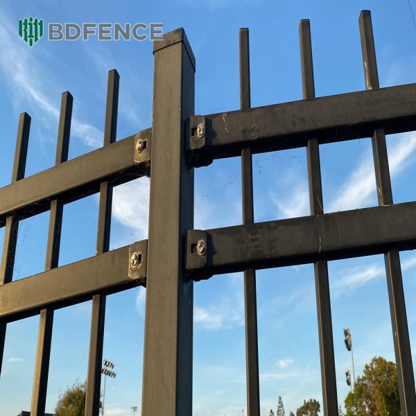 Perimeter Tubular Steel Fence Security Focused