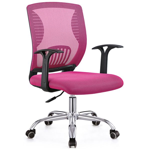Buy Professional Pink Comfortable Computer Chair , Ergonomic Padded Desk Chair at wholesale prices