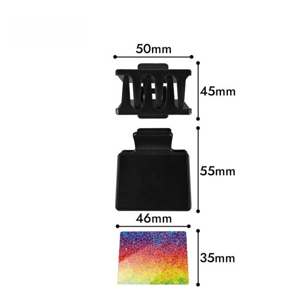 Blank Plastic Sublimation Hair Clips Double-Sided personalized Hair Claw Clip With Aluminum Sheet