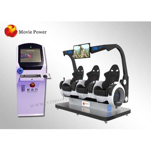 Buy Amusement Park 9D Virtual Reality Cinema 3 Dof 3 Seater Simulator Equipment at wholesale prices