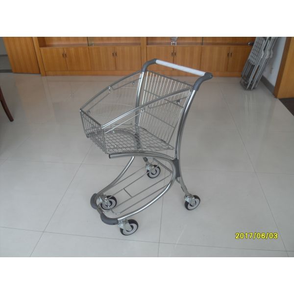 Free duty shop 40L Supermarket Shopping Trolley / Carts , Airport Shopping