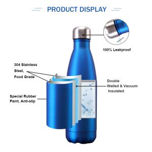 Vacuum Insulated Powder Coated Water Bottles Stainless Steel