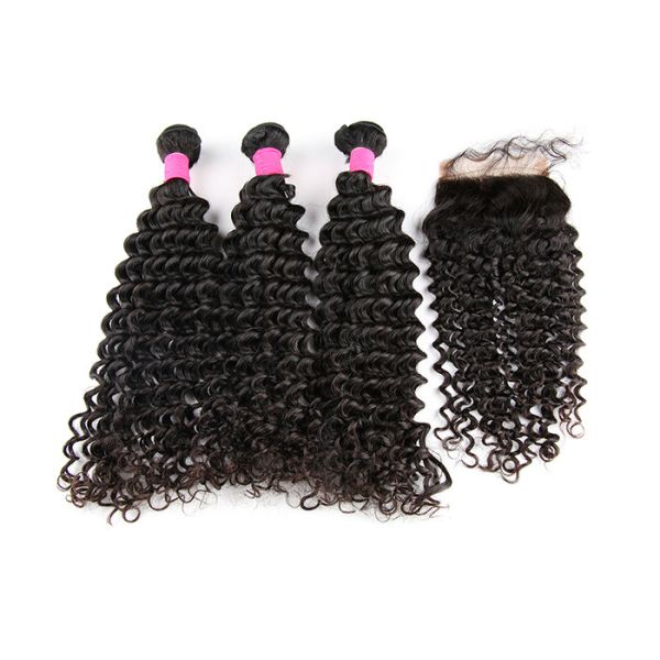 Grade 5A Virgin Brazilian Hair Deep Wave 10"-30" Inch Brazilian Human Hair Extensions